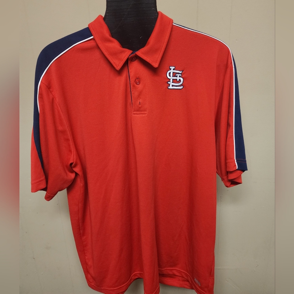 MLB Genuine Merchandise TX3 Cool Men's Size XL St. Louis Cardinals Red Polo